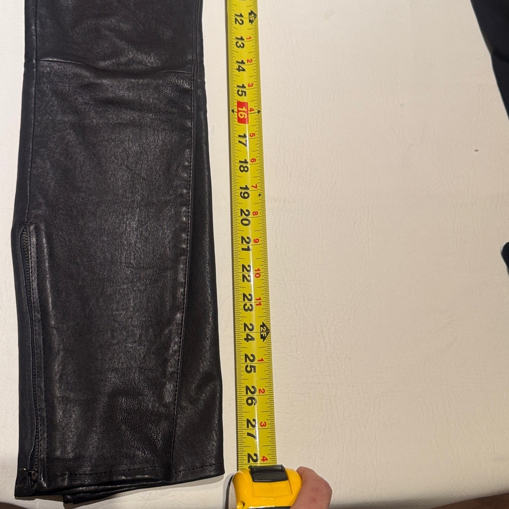 J Brand Black Leather L8001 Skinny Pants with ankle zip, Size 26 - Picture 15 of 15